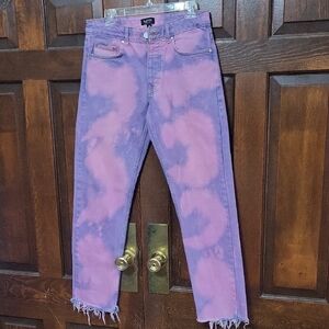 MAN boohooMan Purple Tie-Dye Jeans